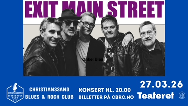 Artikkelbilde til artikkelen Konsert med Exit Main Street fredag 27. mars